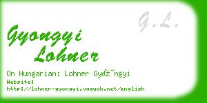 gyongyi lohner business card
